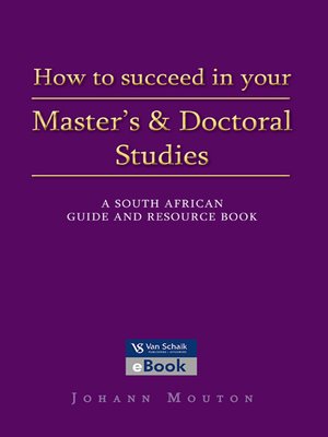 cover image of How to Succeed In Your Master's and Doctoral Studies